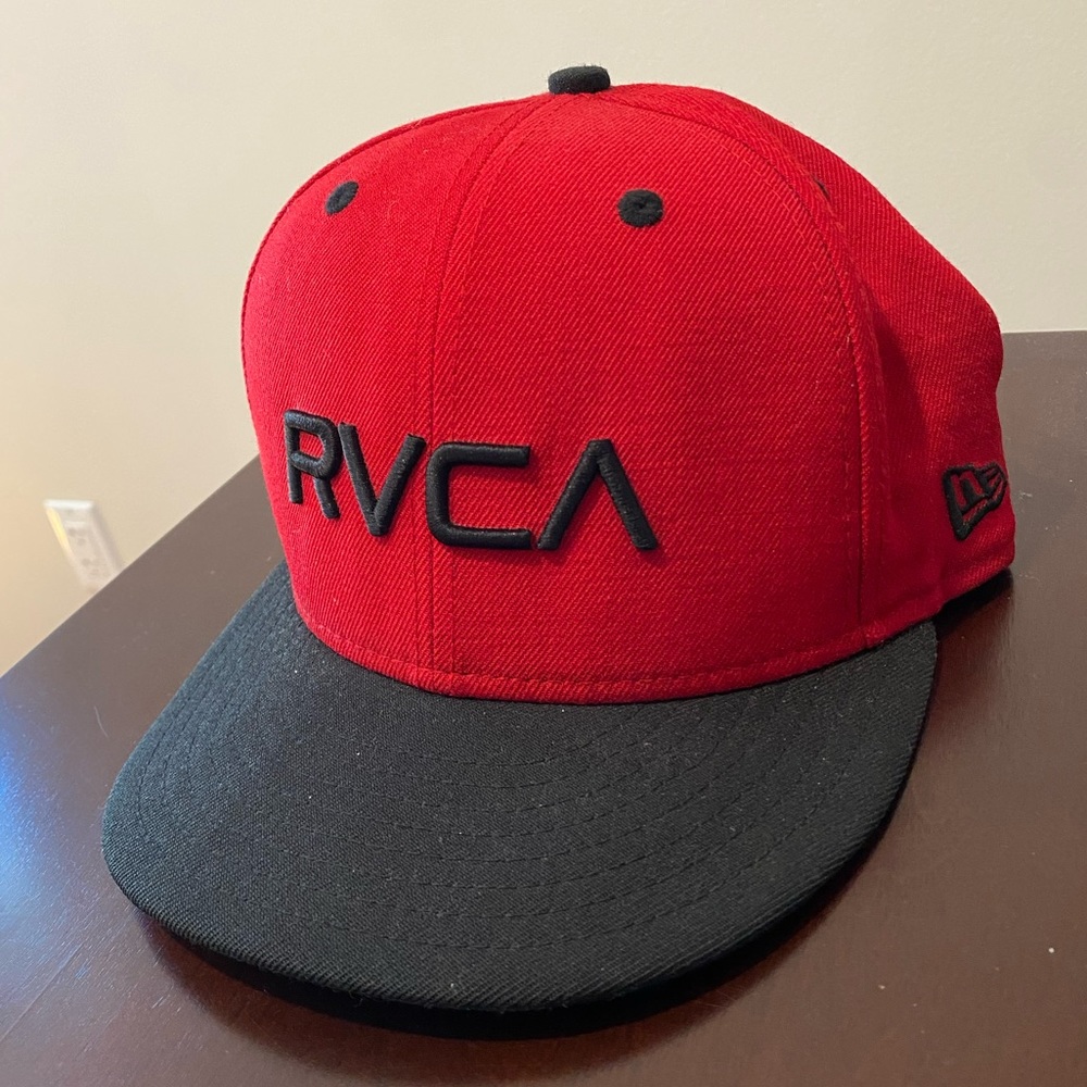 RVCA Red & Black Baseball Cap - 7 3/8